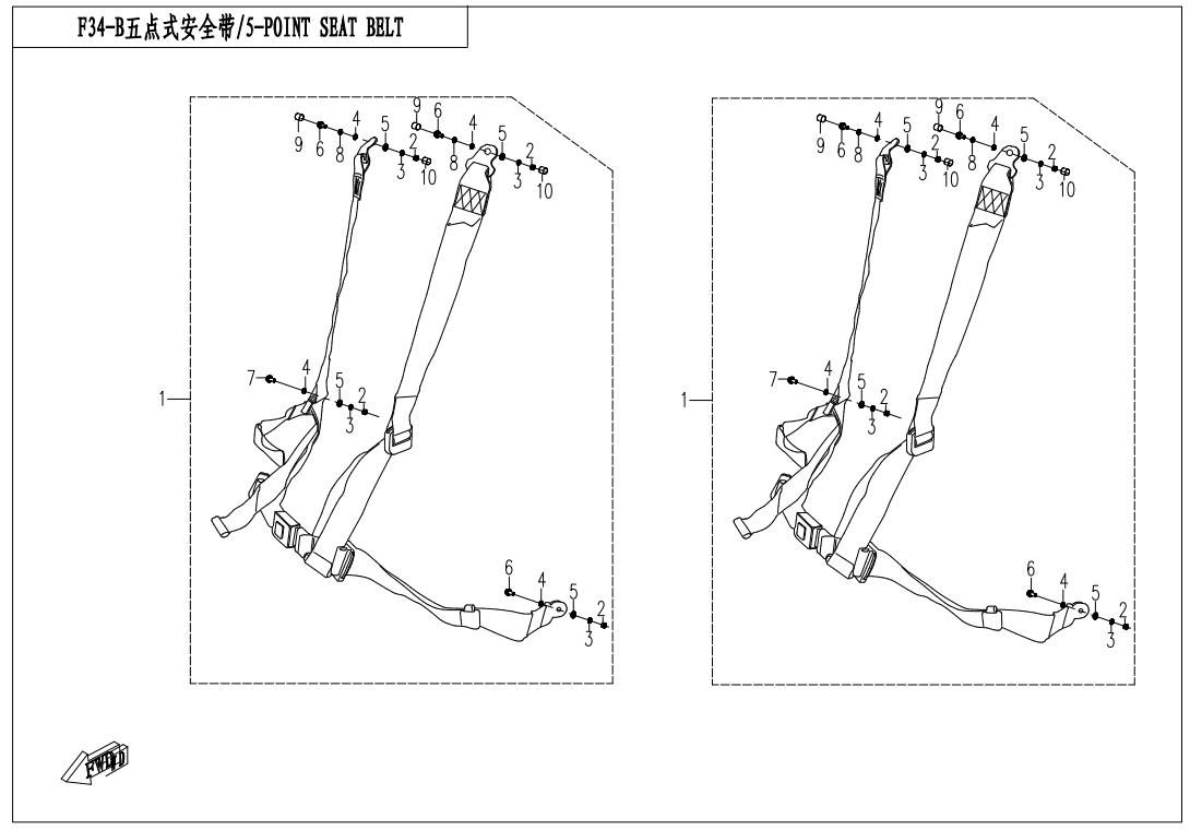 Picture of F34-2 - 5-POINT SEAT BELT