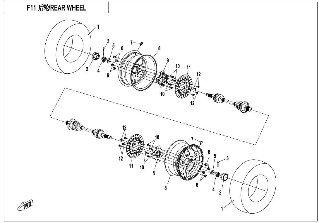 Picture of F11 - REAR WHEEL ASSY