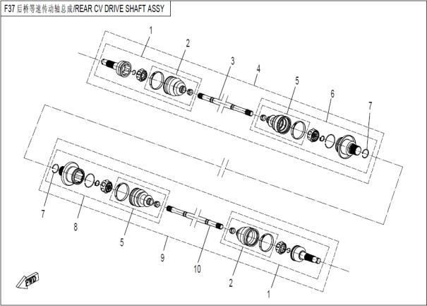 Picture of F38 - REAR CV DRIVE SHAFT ASSY