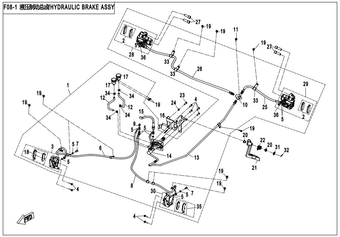 Picture of F08-1 - HYDRAULIC BRAKE ASSY (2017)