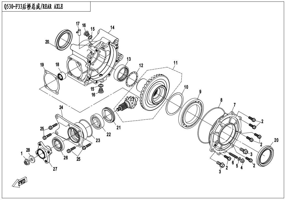 Picture of F33 - REAR AXLE