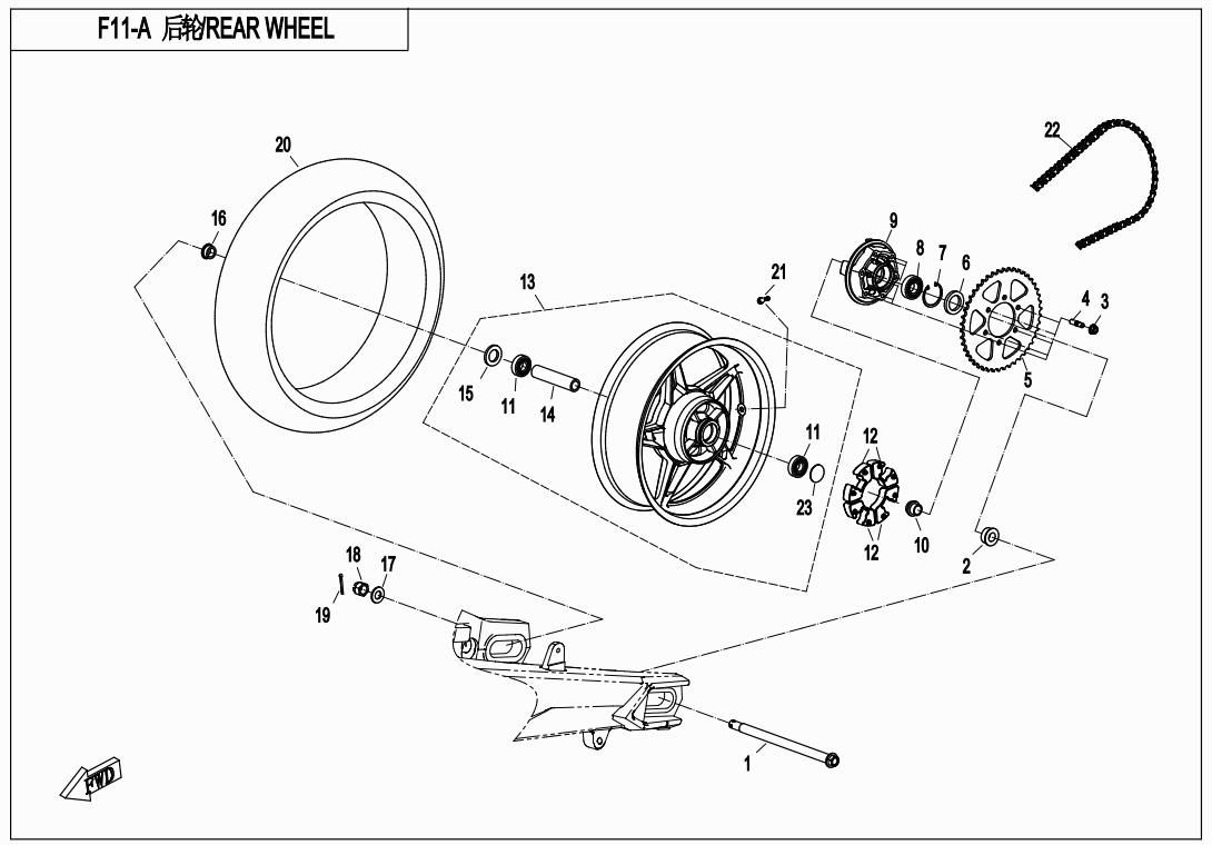 Picture of F11-A - REAR WHEEL