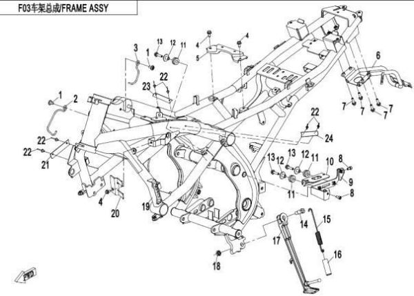 CFMOTO. F03 - Frame Assy. - , Sherco