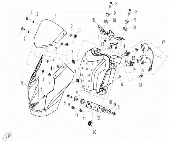 Picture of F16-1 - HEADLIGHT ASSY
