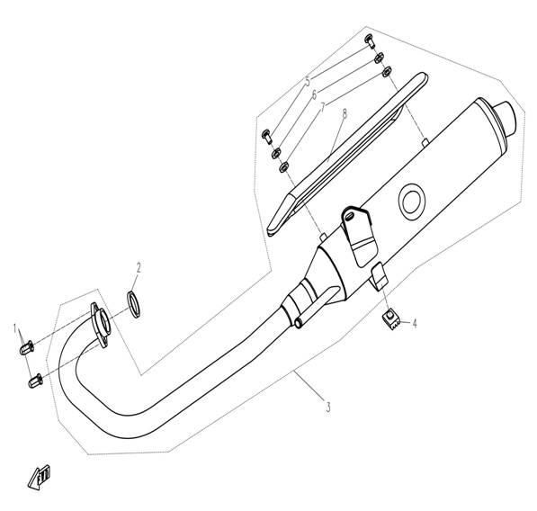 Picture of F02 - EXHAUST MUFFLER