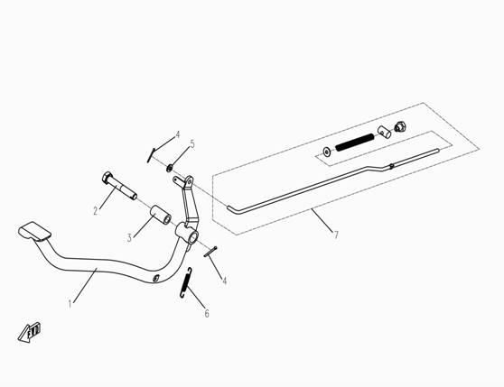 Picture of F05 - REAR BRAKE PEDAL