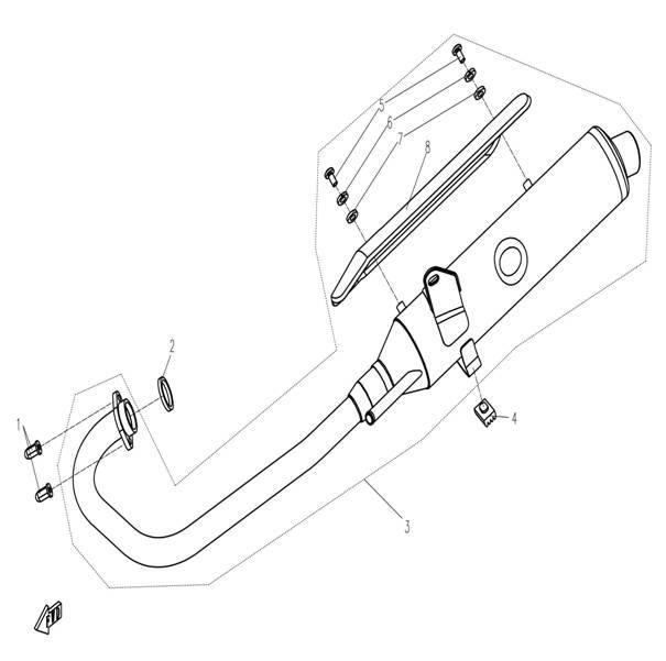 Picture of F02 - EXHAUST MUFFLER