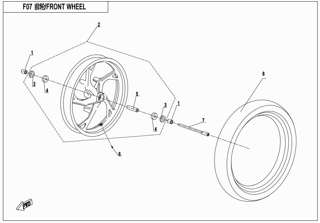 Picture of F07 - FRONT WHEEL
