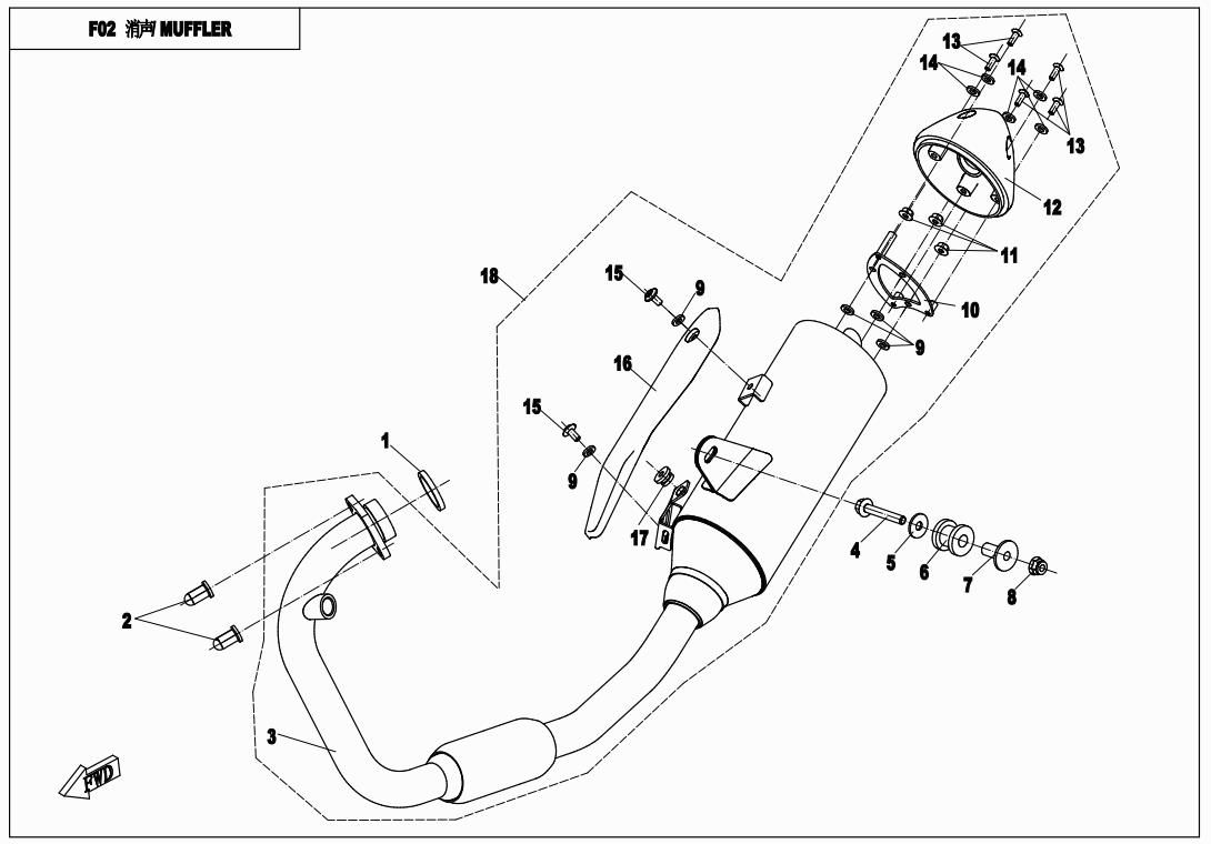 Picture of F02 - MUFFLER 