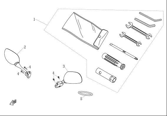 Picture of F20 - TOOLS& REAR MIRRORS