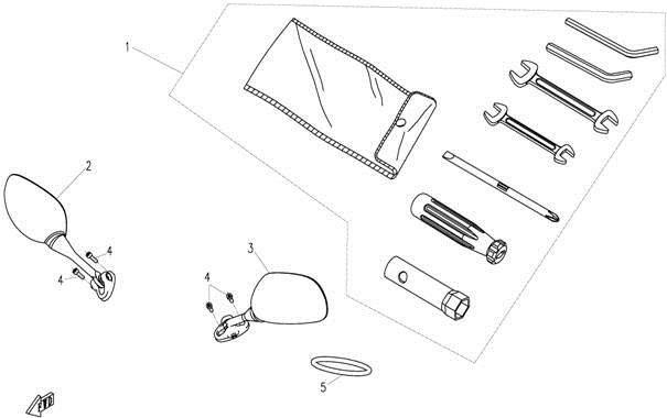 Picture of F20 - TOOLS& REAR MIRRORS