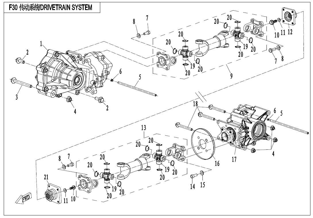 CFMOTO. F30 Drivetrain System , Sherco