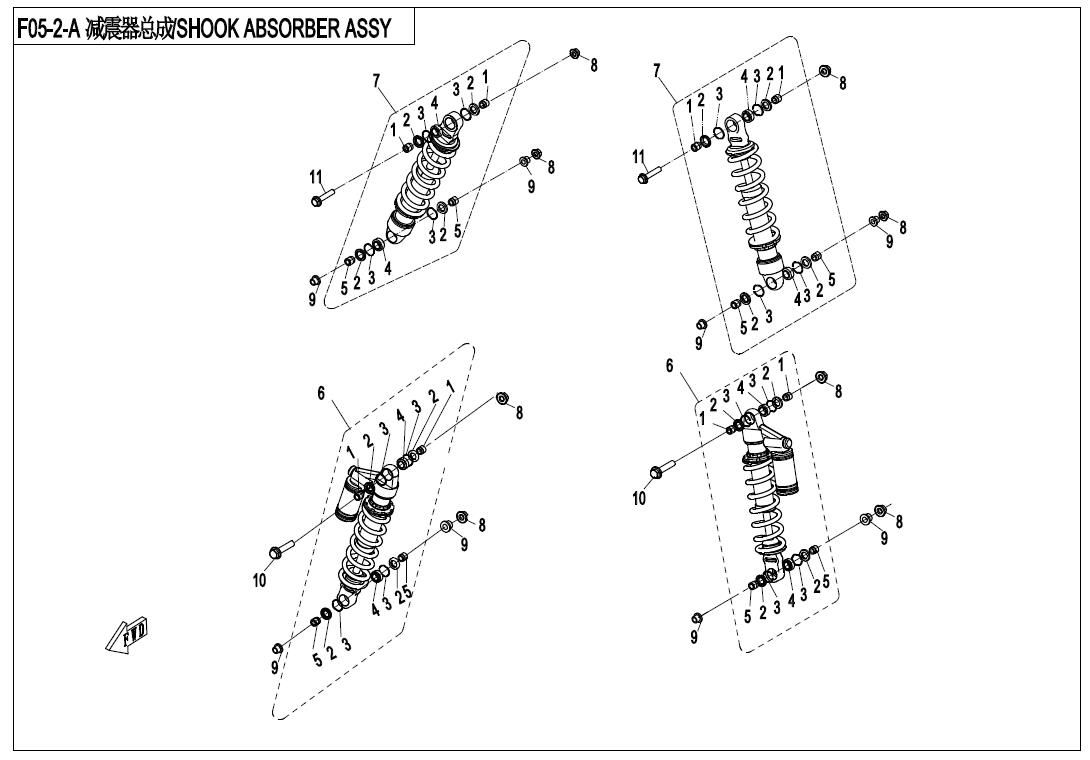 Picture of F05-2-A - SHOCK ABSORBER ASSY(YIT GAS SHOCK)