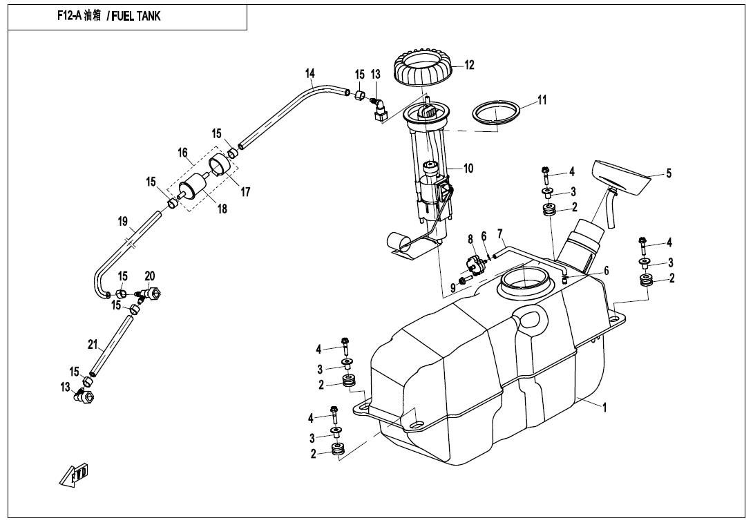 Picture of F12-A - FUEL TANK (PLASTIC)