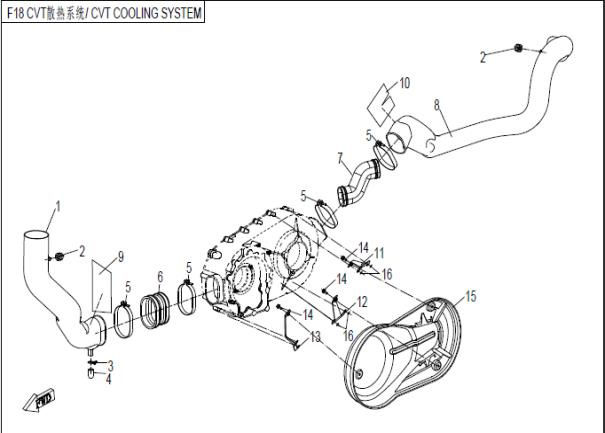 Picture of F28 - 2014 - CVT COOLING SYSTEM