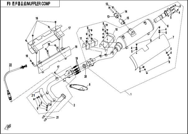 Picture of F18-2 - MUFFLER COMP