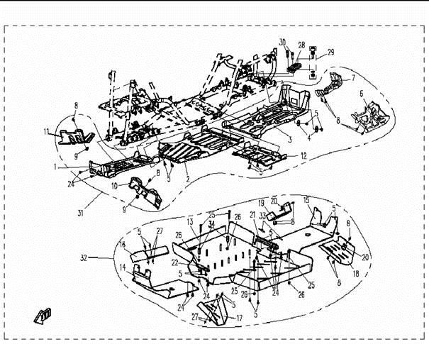 Picture of F25 - ENGINE SKID PLATE & TOWING