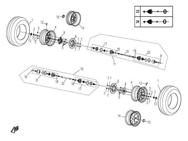 Picture of F14 - FRONT WHEEL ASSY