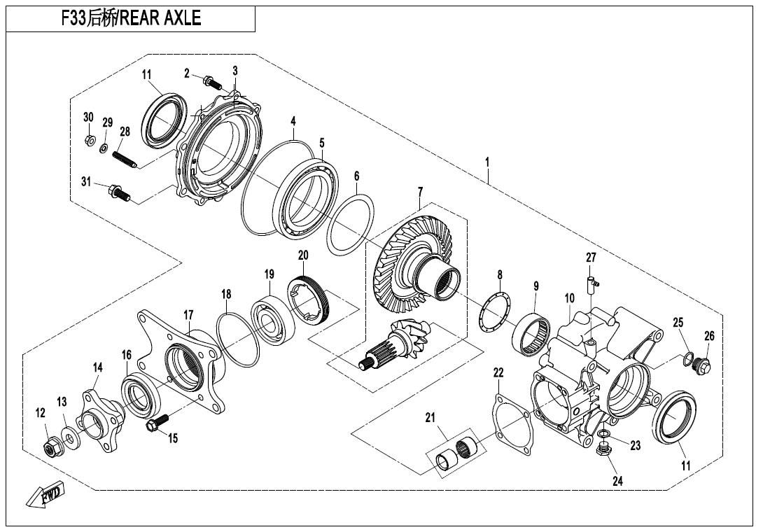 Picture of F33 - REAR AXLE