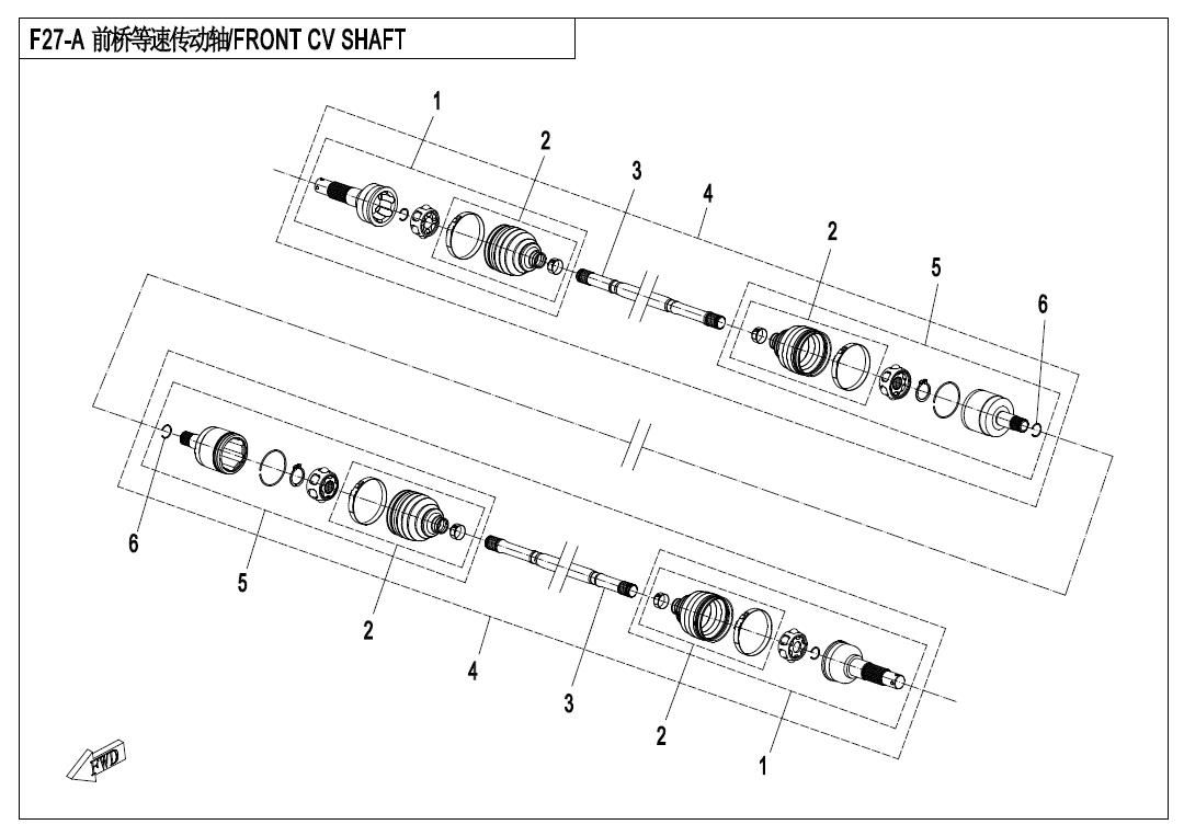 Picture of F27-A - FRONT CV SHAFT(OLD)