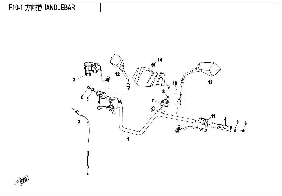 Picture of F10-1 - HANDLEBAR