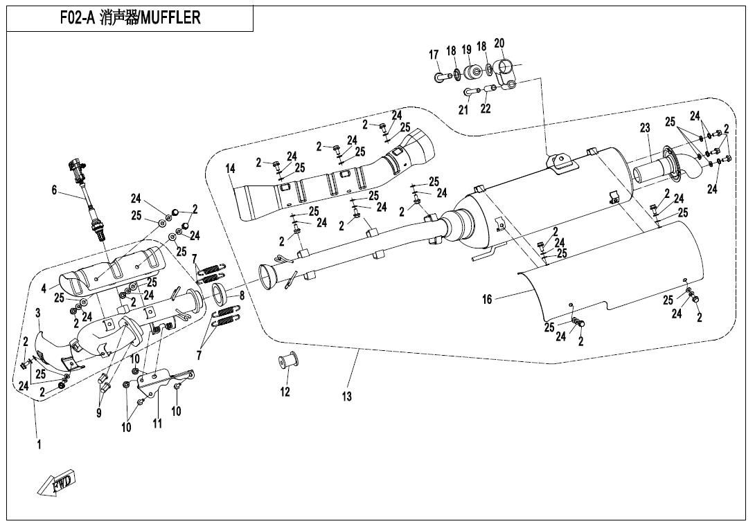 Picture of F02-A - MUFFLER(EURO)