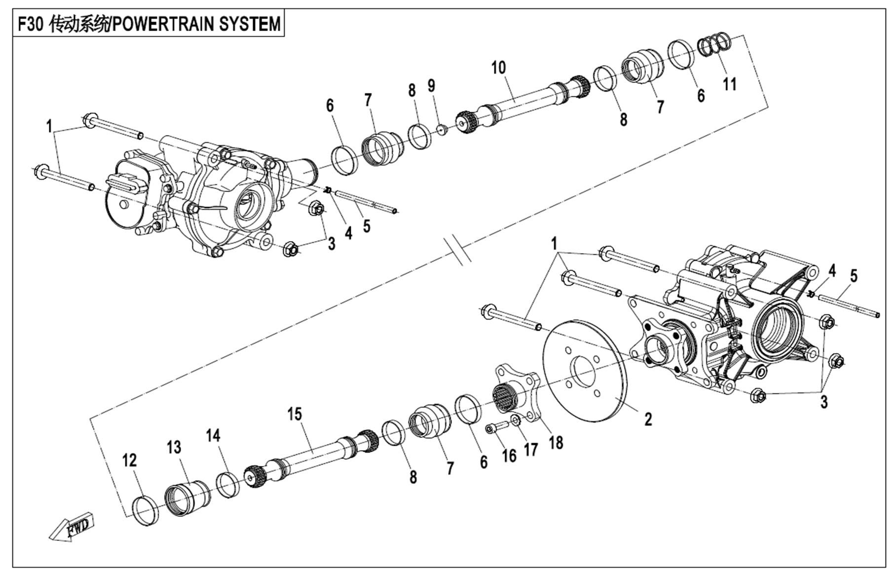 Picture of F30-A - DRIVETRAIN SYSTEM (OLD - SOLID SHAFT)