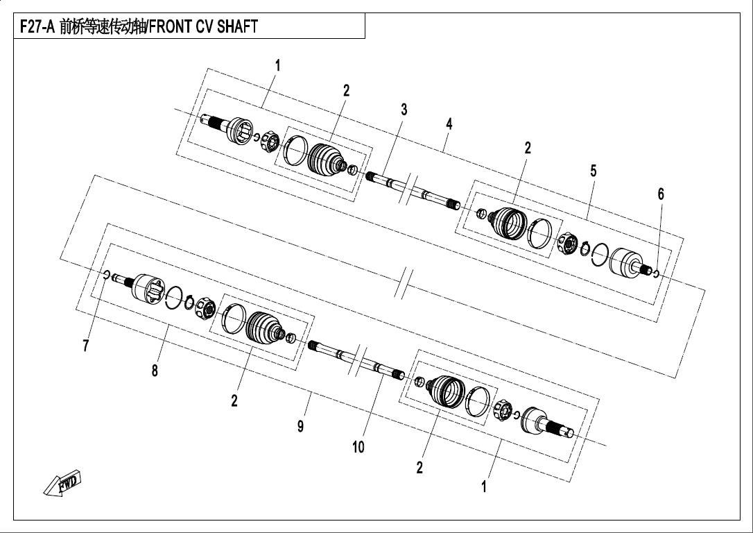 Picture of F27-A - FRONT CV SHAFT (ODM)