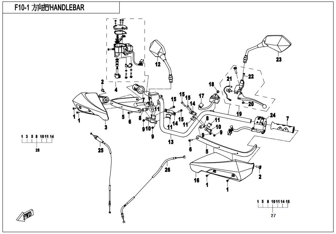 Picture of F10-1 - HANDLEBAR (OLD)