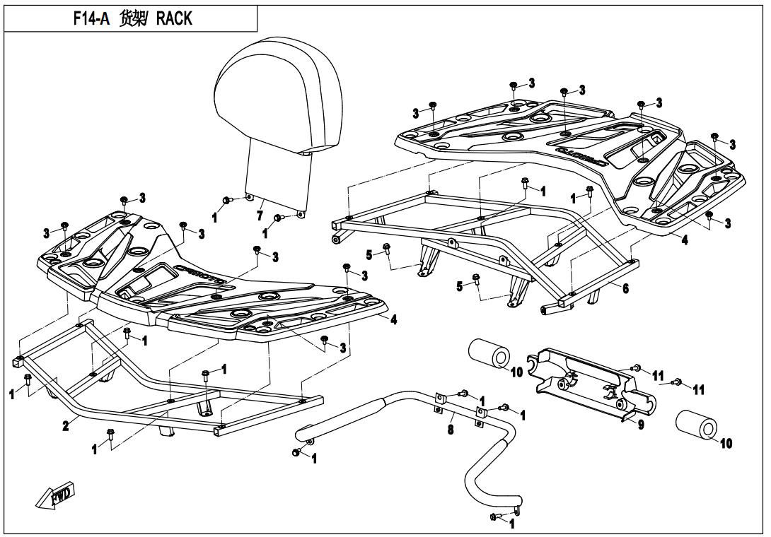 Picture of F14-A - RACK (PLASTIC)