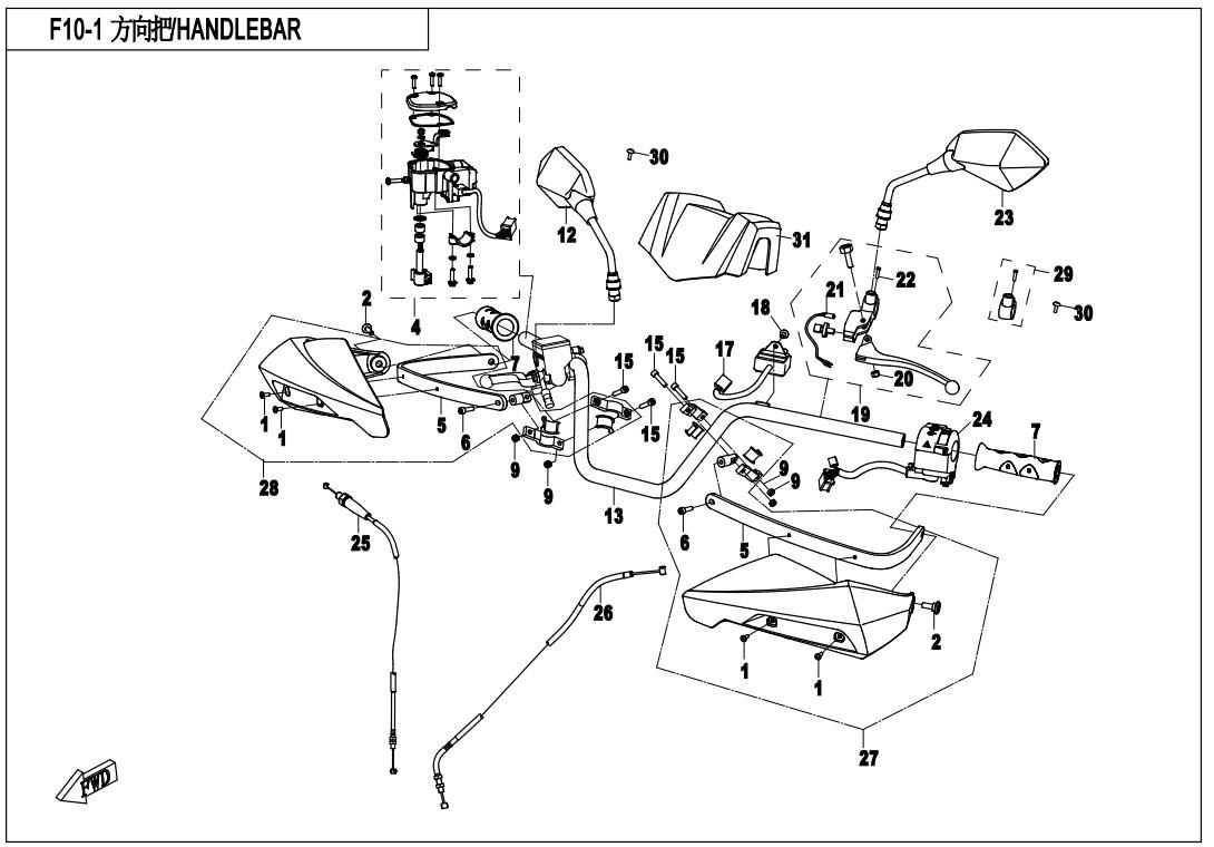 Picture of F10-1 - HANDLEBAR