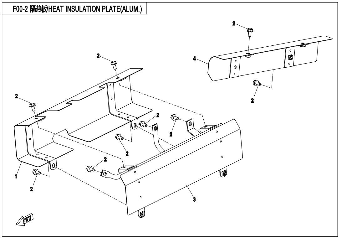 Picture of F00-2 - HEAT INSULATION PLATE (ALUM.)
