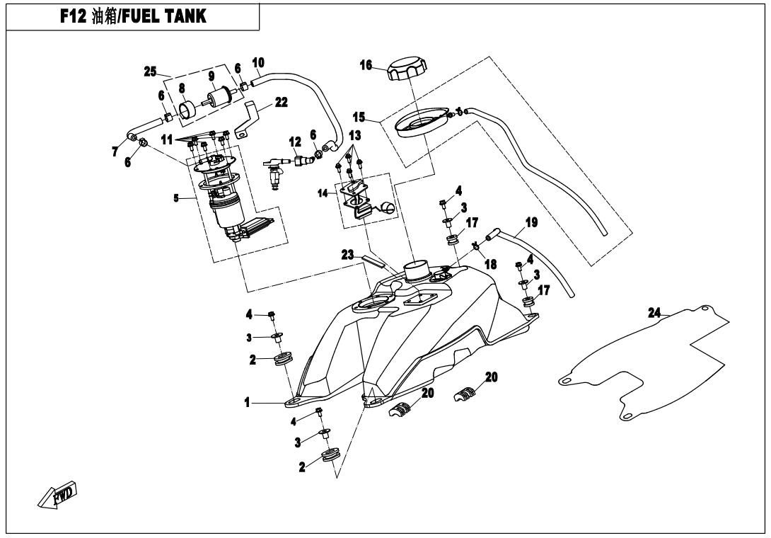Picture of F12 - FUEL TANK (NEW)