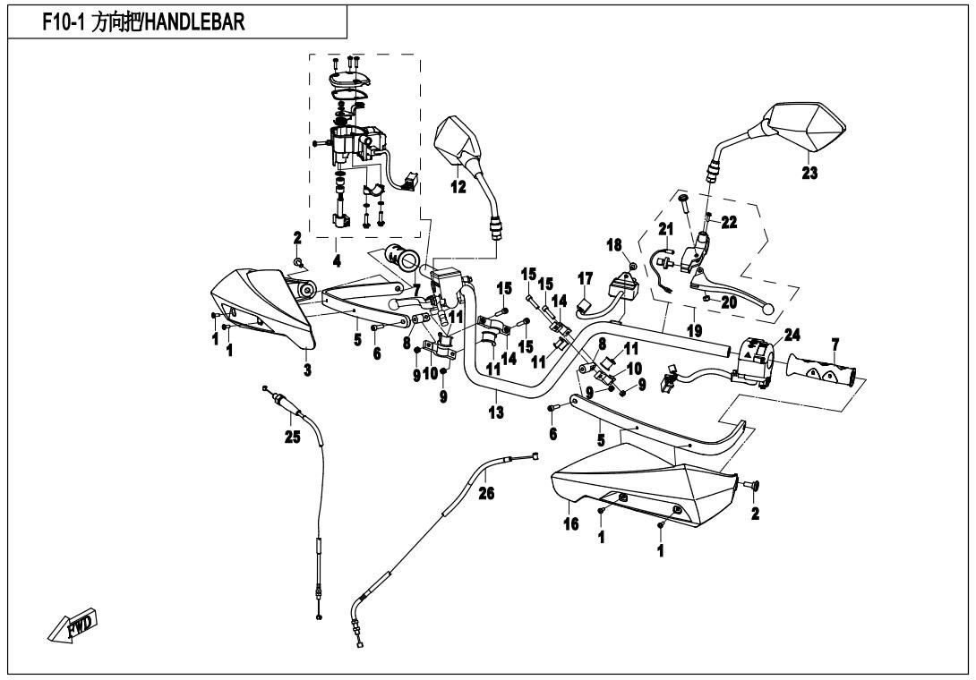 Picture of F10-1 - HANDLEBAR