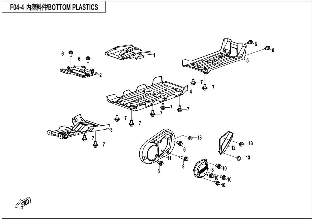 Picture of F04-4 - BOTTOM PLASTICS
