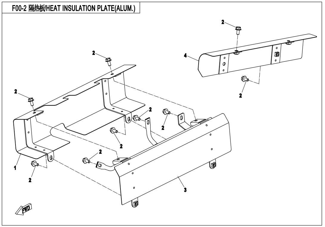 Picture of F00-2 - HEAT INSULATION PLATE(ALUM.)