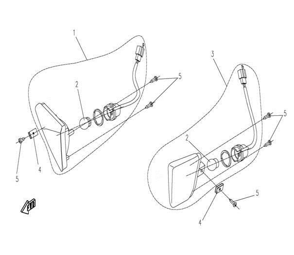 Picture of F02-1 - FRONT TURN LIGHT (BUMPER WITH DECORATION COVER )