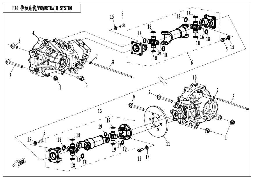 Picture of F28-1 - TRANSMISSION SYSTEM (OLD)