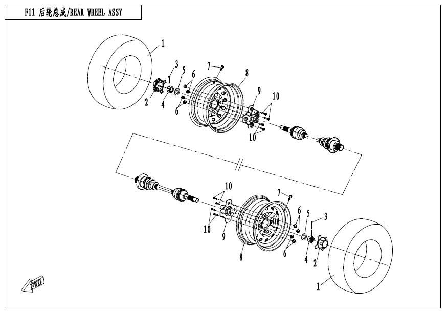 Picture of F13 - REAR WHEEL ASSY
