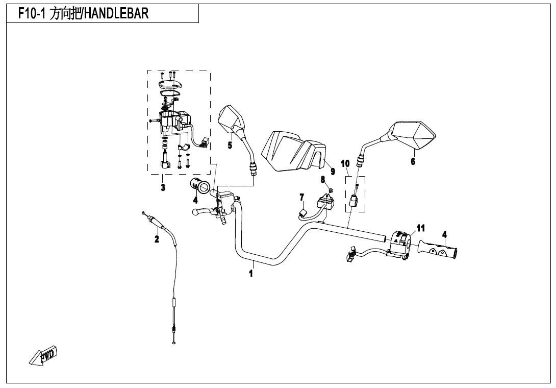 Picture of F10-1 - HANDLEBAR