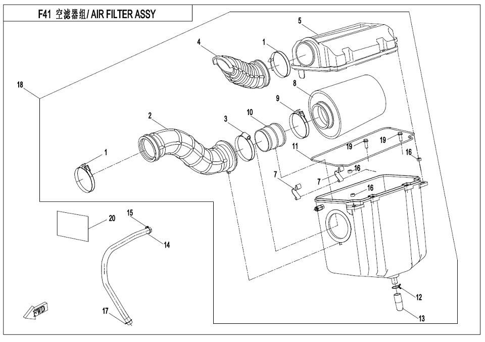 Picture of F41 - AIR FILTER ASSY