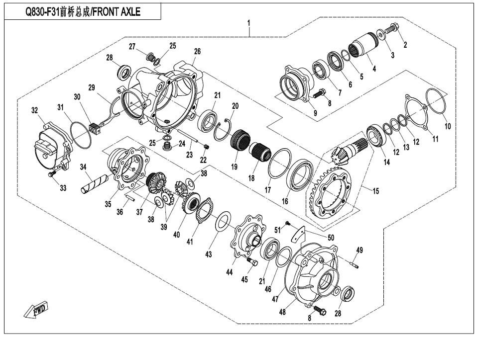 Picture of F31 - FRONT AXLE 