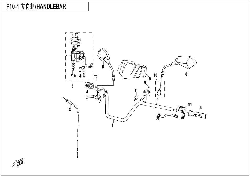 Picture of F10-1 - HANDLEBAR