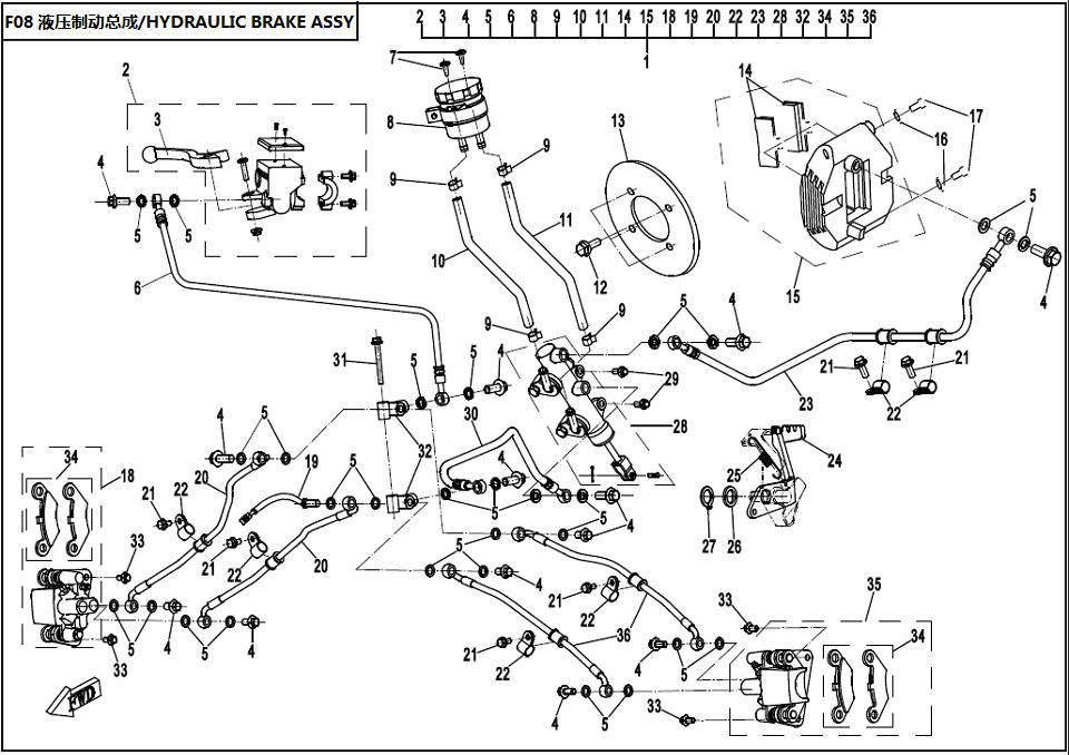 Picture of F08 - HYDRAULIC BRAKE ASSY