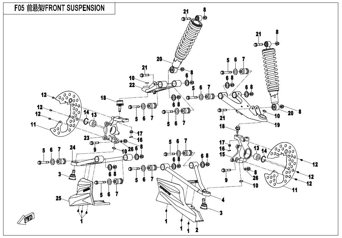Picture of F05 - FRONT SUSPENSION