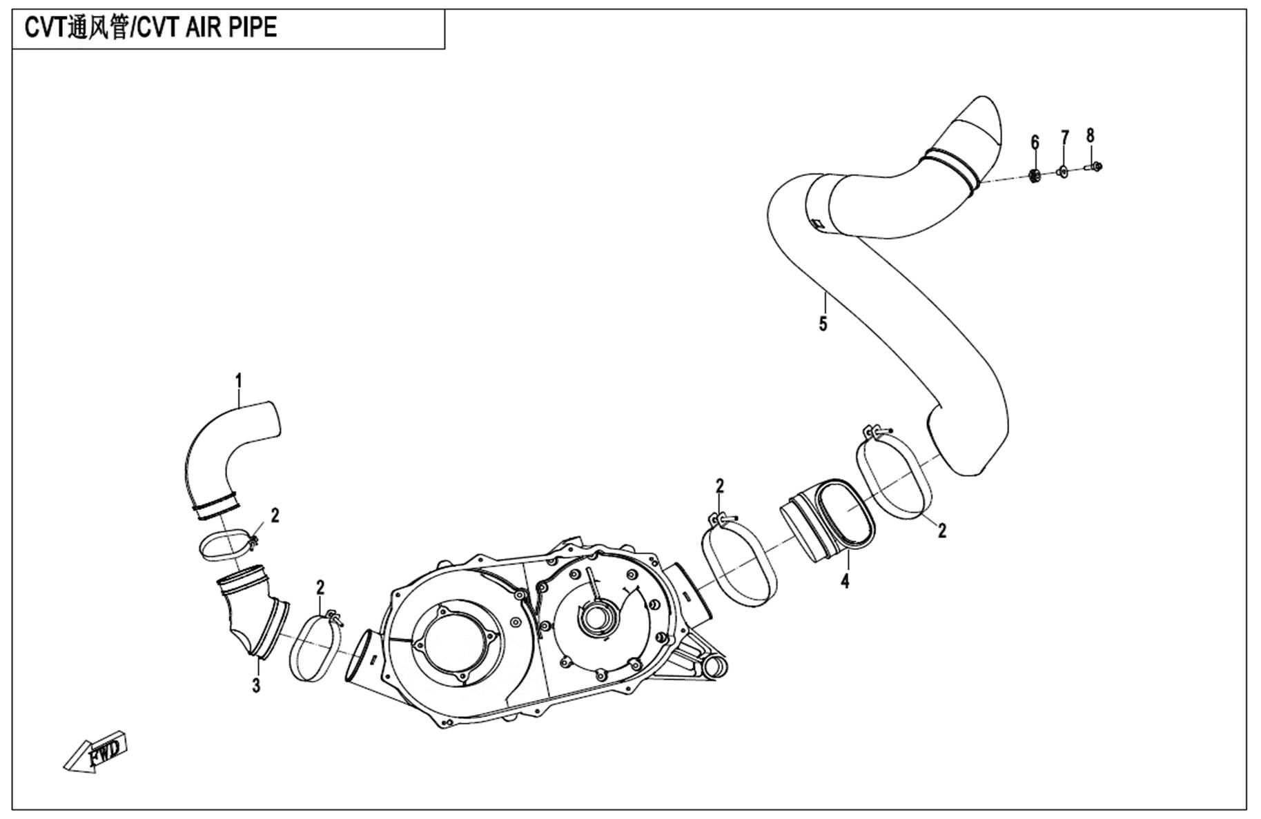 Picture of F00-2 - CVT AIR PIPE