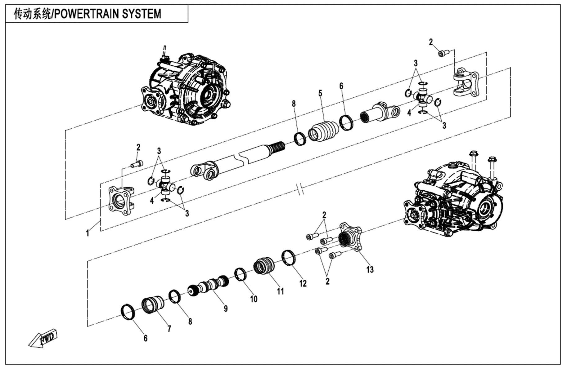 CFMOTO. F30 Drivetrain System , Sherco
