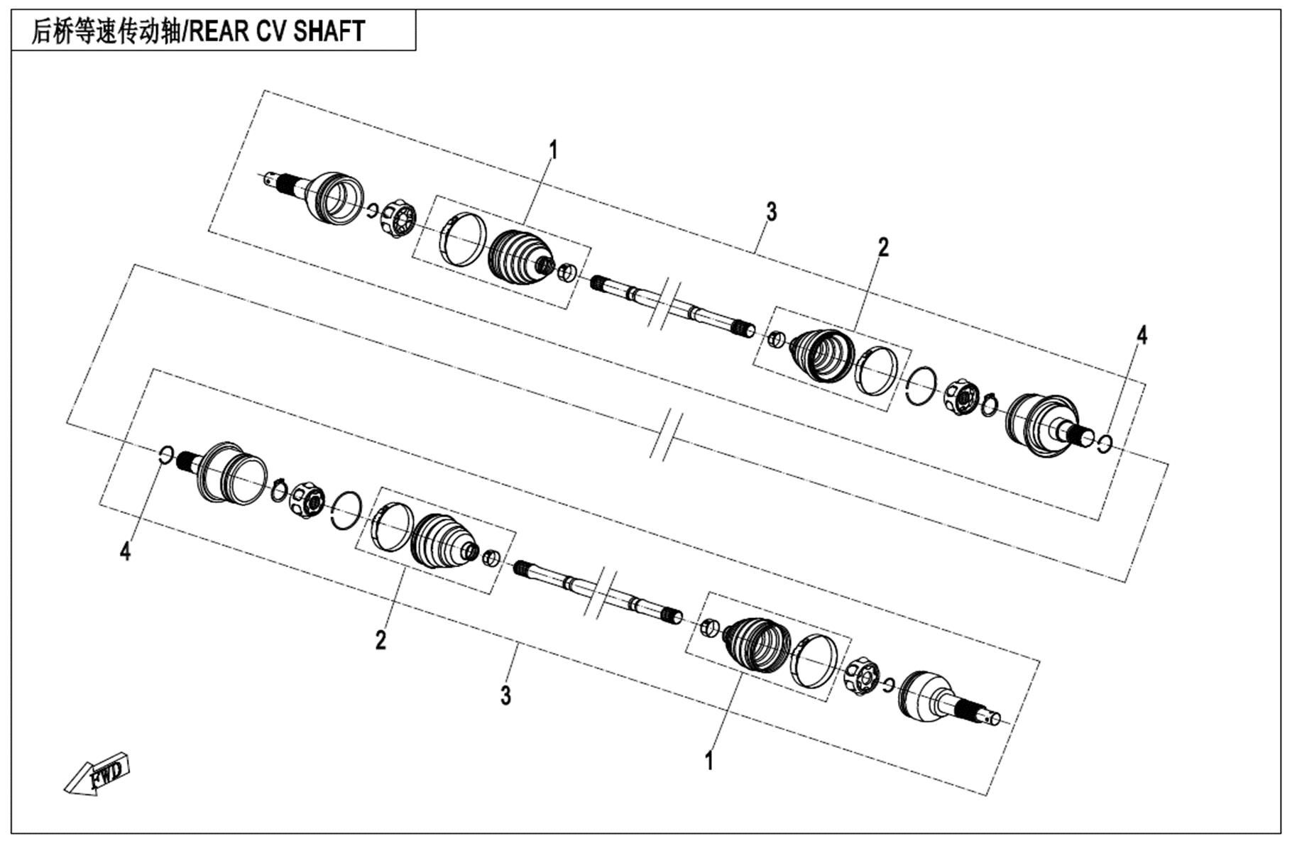 Picture of F28 - REAR CV SHAFT