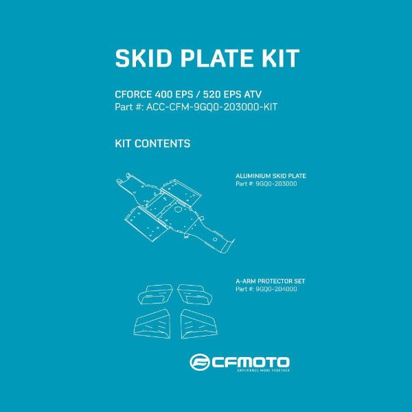 Picture of ACC-CFM-9GQ0-203000-KIT - CFORCE 400 / 520 SKID PLATE KIT