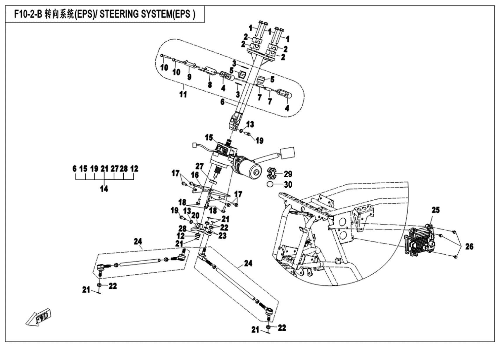 Picture of F10-2-B - STEERING SYSTEM(EPS)